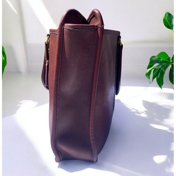 Coach Vintage Burgundy Leather Slim Satchel Large 1970s/80s Full Grain Cowhide - Picture 5 of 16